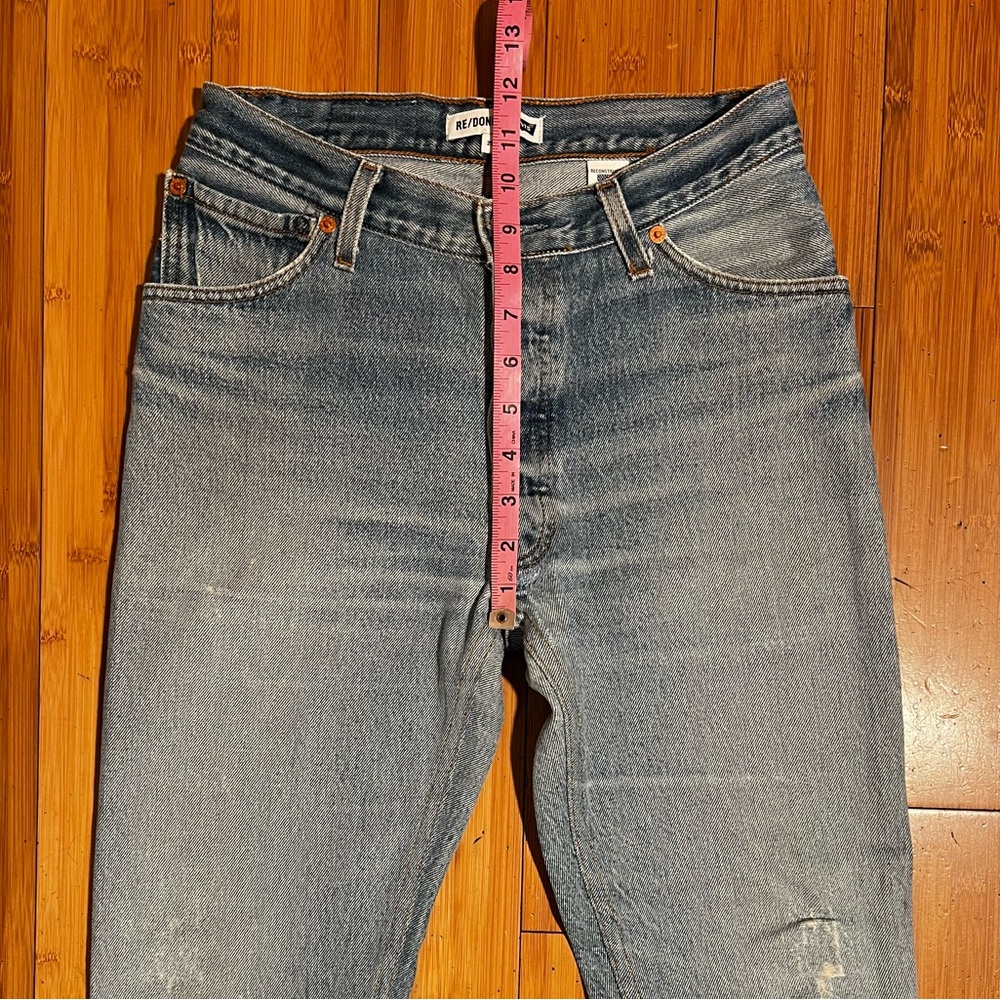 Re/Done x Levis High Rise Straight Slim Leg Jeans Size 25 - Picture 13 of 15